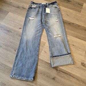 KanCan Light Blue Distressed Flare Jeans